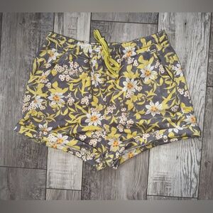 Anthropologie Daily Practice Floral Terry Fleece Shorts size large